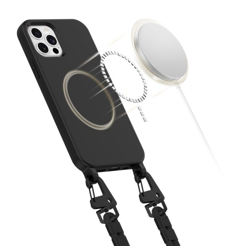 TECH-PROTECT Magnecklace MagSafe за iPhone 12 / 12 Pro (черно) - TECH-PROTECT Magnecklace MagSafe за iPhone 12 / 12 Pro (черно) - 5906302370429