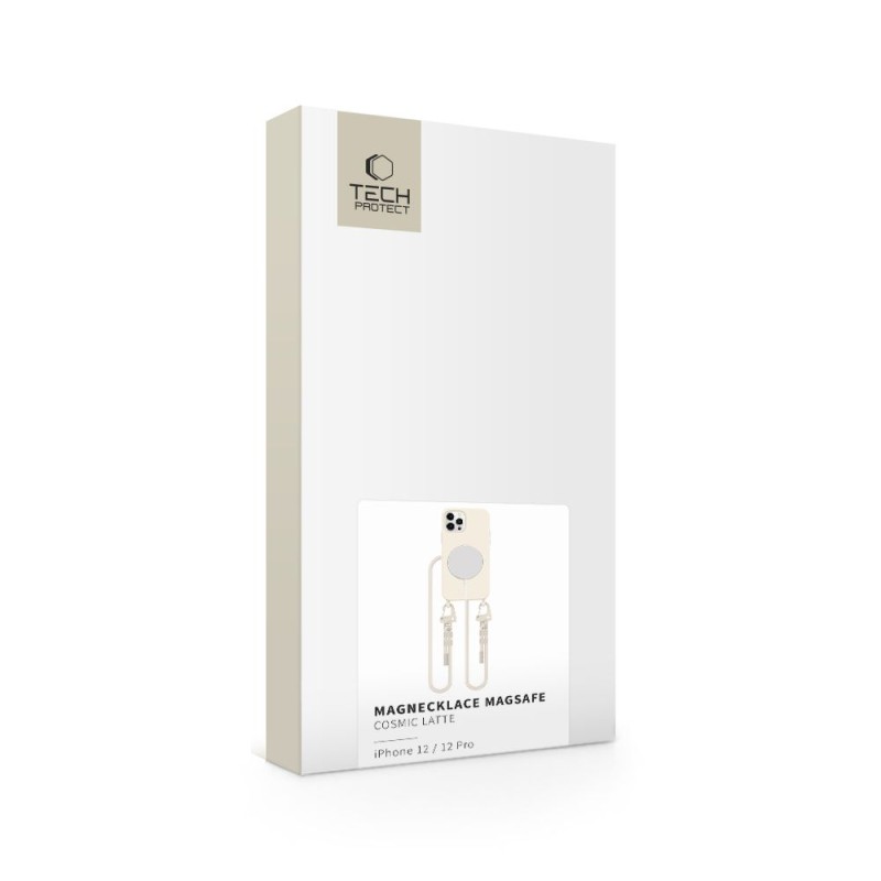 TECH-PROTECT MAGNECKLACE MAGSAFE за iPhone 12 / 12 Pro Cosmic Latte - TECH-PROTECT MAGNECKLACE MAGSAFE за iPhone 12 / 12 Pro Cosmic Latte - 5906302370436