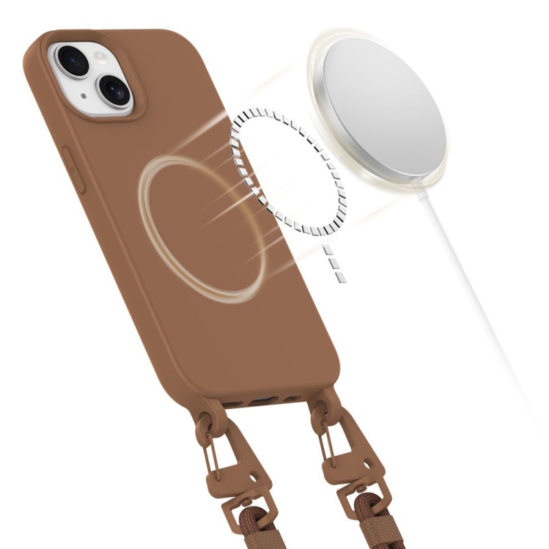TECH-PROTECT Magnecklace MagSafe за iPhone 13, шоколадово кафяво - TECH-PROTECT Magnecklace MagSafe за iPhone 13, шоколадово кафяво - 5906302370474