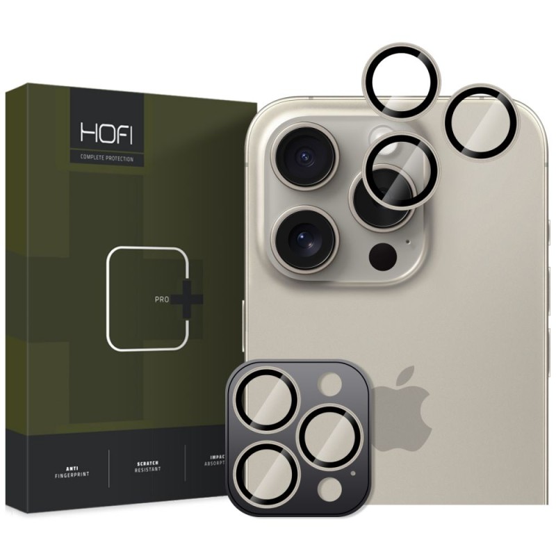Hofi Camring PRO+ протектор за камера за iPhone 15 Pro / 15 Pro Max / 16 Pro / 16 Pro Max / 17 Pro / 17 Pro Max Natural Titanium - Hofi Camring PRO+ протектор за камера за iPhone 15 Pro / 15 Pro Max / 16 Pro / 16 Pro Max / 17 Pro / 17 Pro Max Natural Titanium - 5906302370580