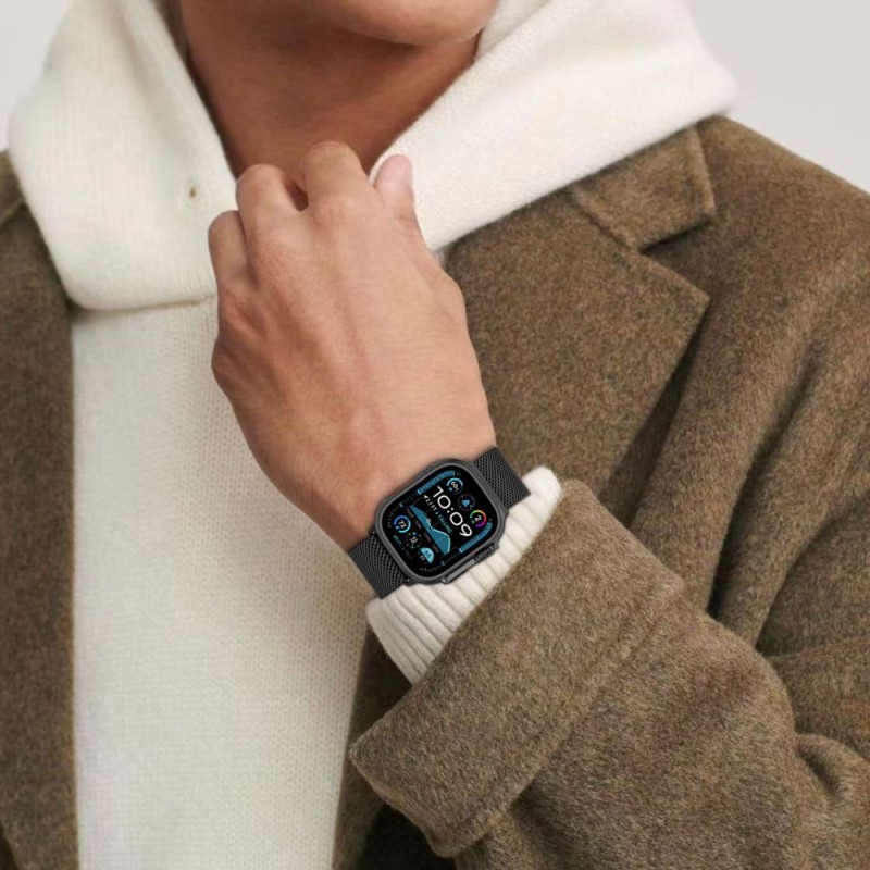 TECH-PROTECT MILANO за Apple Watch 8 / 9 / 10 / 11 / SE / ULTRA (44 / 45 / 46 / 49 мм) ТИТАН - 5906302370634