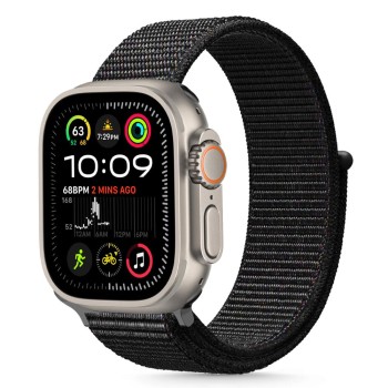 TECH-PROTECT Nylon каишка за Apple Watch 8 / 9 / 10 / 11 / SE / ULTRA (44 / 45 / 46 / 49 мм) BLACK