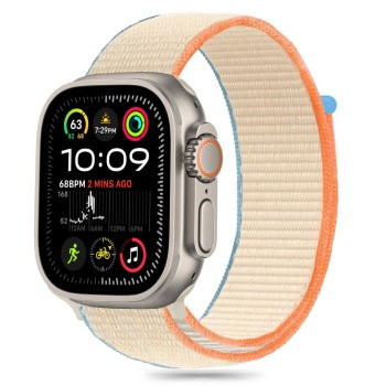 TECH-PROTECT НИлонова каишка за Apple Watch 8/9/10/11/SE/ULTRA (44/45/46/49 мм) крем