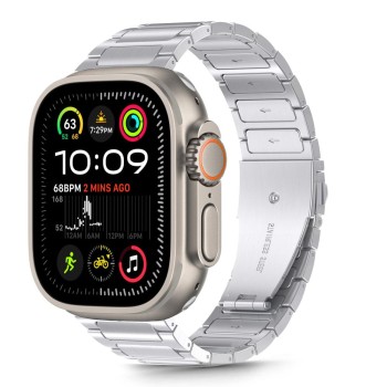 Tech-Protect Stainless Classic метална гривна за Apple Watch 8/9/10/11/SE/Ultra (44/45/46/49 мм) сребриста