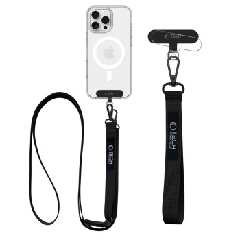 TECH-PROTECT C6S ROPE презрамка за телефон/вързан каишка, черна TECH-PROTECT C6S ROPE презрамка за телефон/вързан каишка, черна