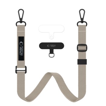 Tech-Protect C6S ROPE crossbody Cosmic Latte (с каишка за телефон 2в1)