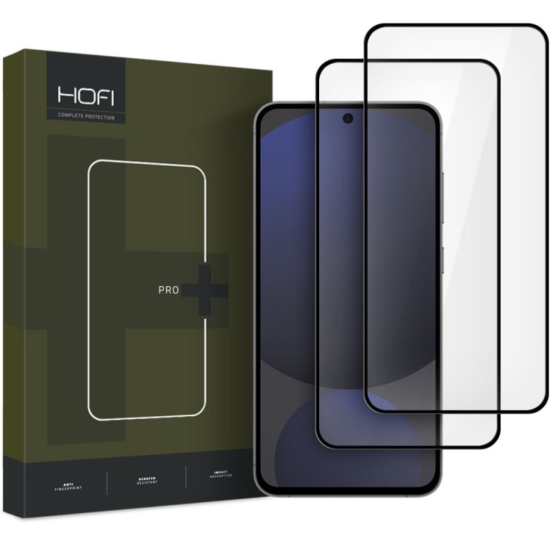 Hofi Glass Pro+ закалено стъкло 2 броя за Samsung Galaxy S24 FE (черно) - 5906302371075