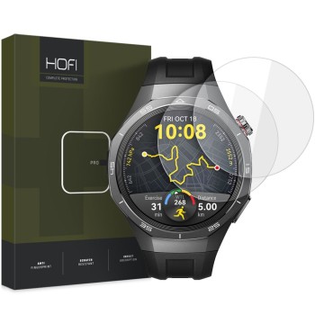 Закалено стъклено защитно покритие Hofi Glass PRO+ (2 бр.) за Huawei Watch GT 5 Pro (46 мм) – Clear