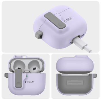 Tech-Protect Slim Hook кейс за Apple AirPods 4 лавандула