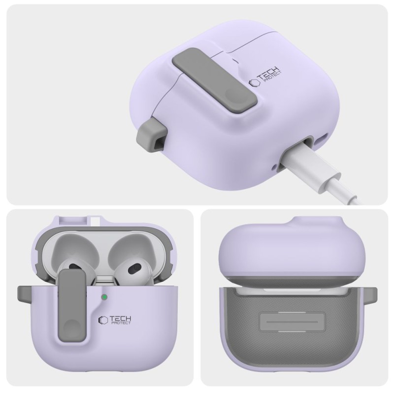 Tech-Protect Slim Hook кейс за Apple AirPods 4 лавандула - Tech-Protect Slim Hook кейс за Apple AirPods 4 лавандула - 5906302371181