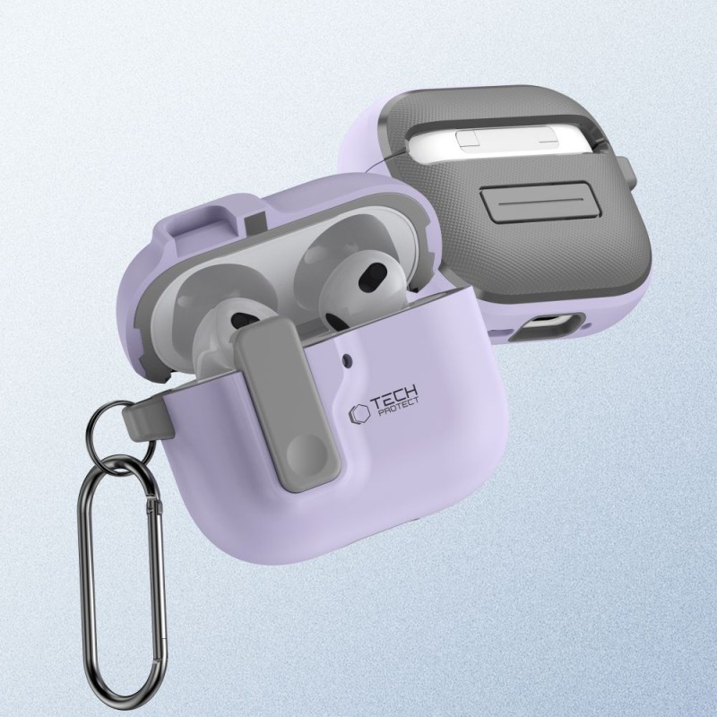 Tech-Protect Slim Hook кейс за Apple AirPods 4 лавандула - Tech-Protect Slim Hook кейс за Apple AirPods 4 лавандула - 5906302371181