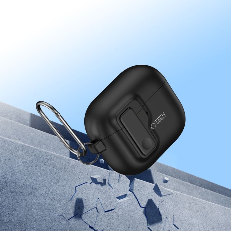 TECH-PROTECT SLIM HOOK Калъф за Apple AirPods 4 Черен - TECH-PROTECT SLIM HOOK Калъф за Apple AirPods 4 Черен - 5906302371198