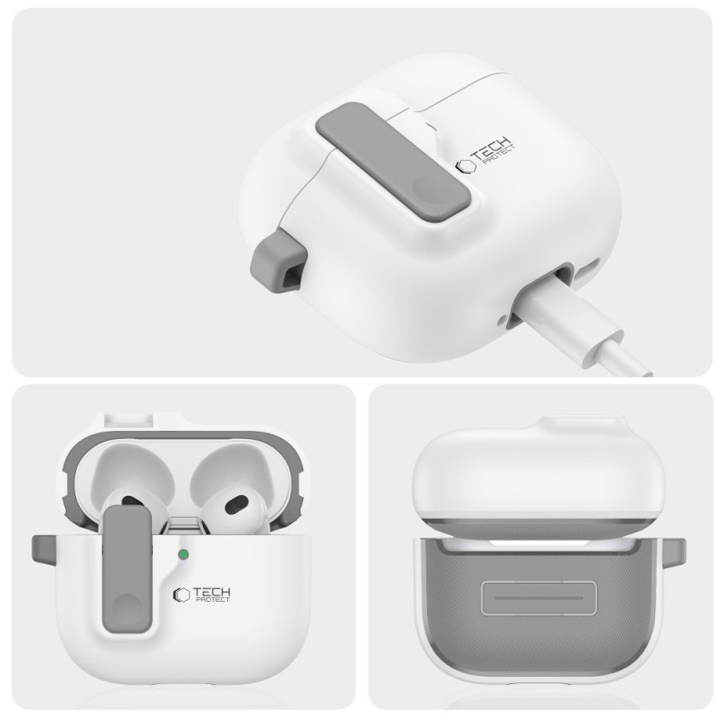 TECH-PROTECT SLIM HOOK за Apple AirPods 4, бял - 5906302371662
