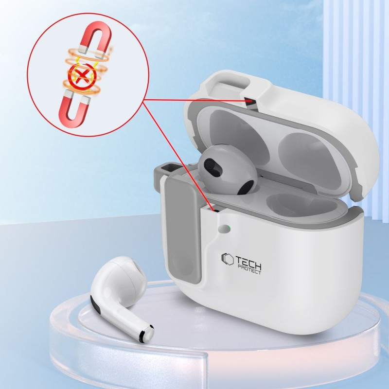 TECH-PROTECT SLIM HOOK за Apple AirPods 4, бял - 5906302371662