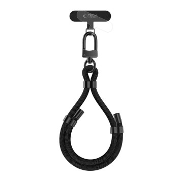 TECH-PROTECT C4S Въжен каишка за китка BLACK/BLACK