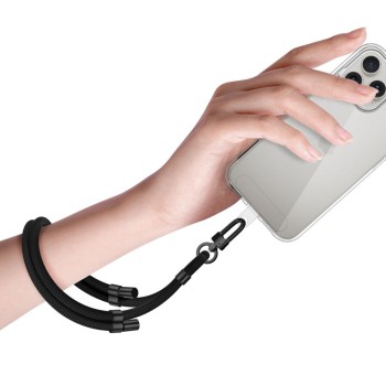 TECH-PROTECT C4S Въжен каишка за китка BLACK/BLACK