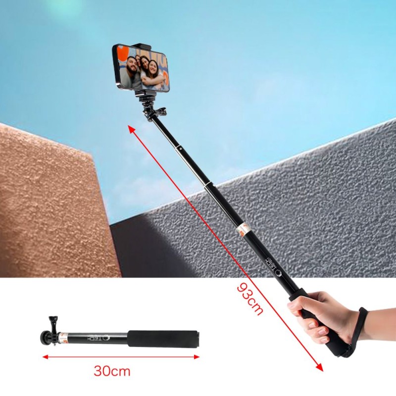 TECH-PROTECT GA100 Монопод & Selfie стик за GoPro / DJI / Insta360 BLACK - 5906302371747