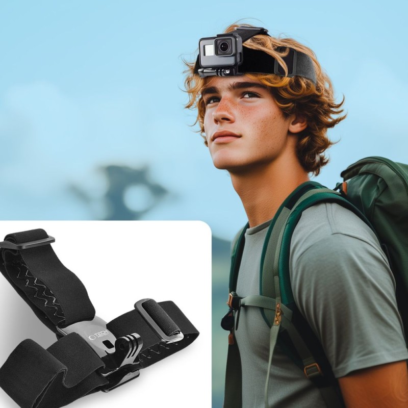Tech-Protect GA100 Хед банд за GoPro / DJI / Insta360 (черен) - Tech-Protect GA100 Хед банд за GoPro / DJI / Insta360 (черен) - 5906302371754
