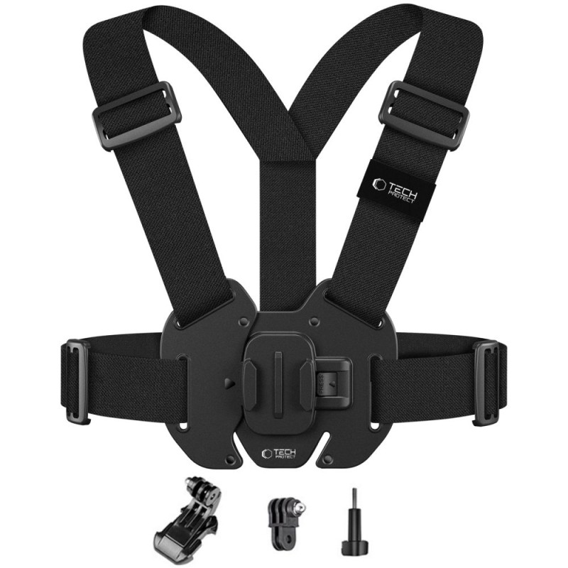 TECH-PROTECT GA100 монтаж на гърдите за GoPro / DJI / Insta360 (черен) - TECH-PROTECT GA100 монтаж на гърдите за GoPro / DJI / Insta360 (черен) - 5906302371761