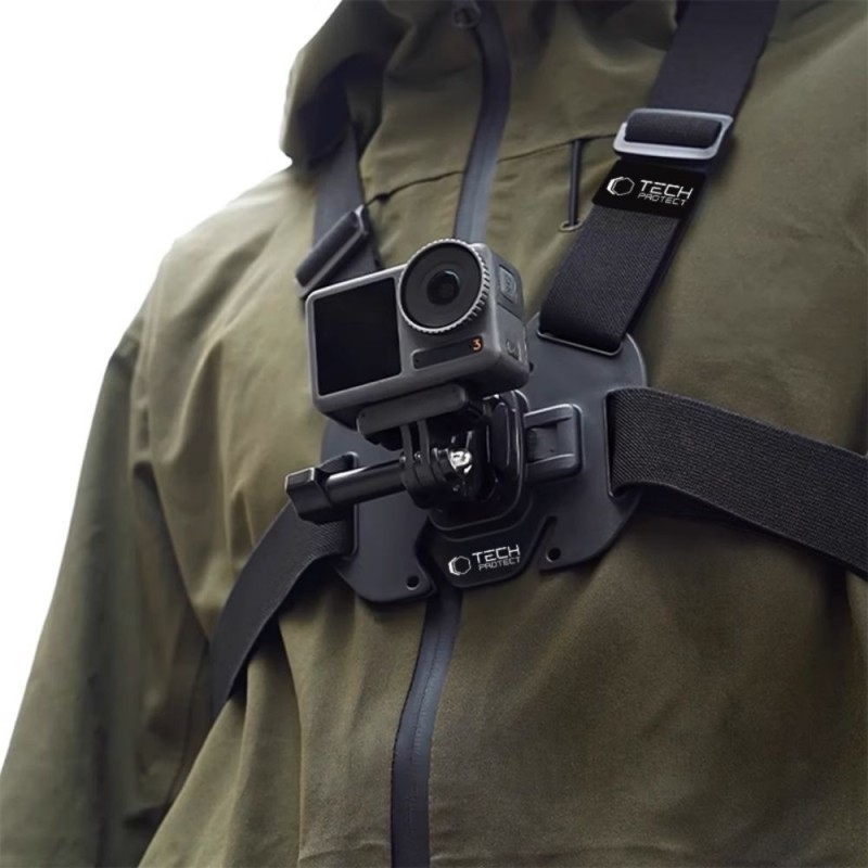 TECH-PROTECT GA100 монтаж на гърдите за GoPro / DJI / Insta360 (черен) - TECH-PROTECT GA100 монтаж на гърдите за GoPro / DJI / Insta360 (черен) - 5906302371761