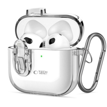 TECH-PROTECT SLIM HOOK калъф за Apple AirPods 4 прозрачен