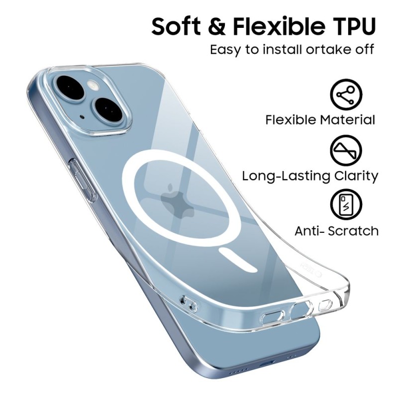 TECH-PROTECT FLEXAIR MAGSAFE за iPhone 13 / 14 – прозрачен - TECH-PROTECT FLEXAIR MAGSAFE за iPhone 13 / 14 – прозрачен - 5906302371884