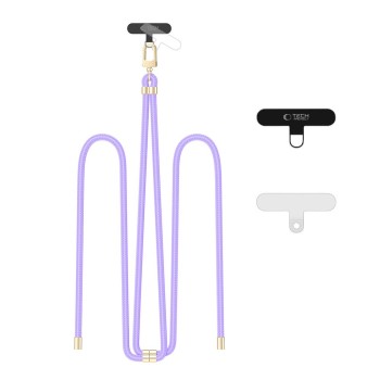 TECH-PROTECT C7S Ремък за носене през рамо с въже LAVENDER/GOLD