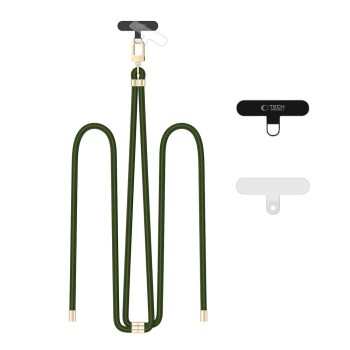 TECH-PROTECT C7S ПРЕЗРАМЕНЕН ПРЪСТЕНЕН КОЛАН (ROPE) HUNTER GREEN/GOLD