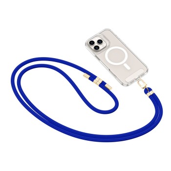 TECH-PROTECT C7S въжен презрамъчен колан за носене на телефон Cobalt Blue/Gold TECH-PROTECT C7S въжен презрамъчен колан за носене на телефон Cobalt Blue/Gold