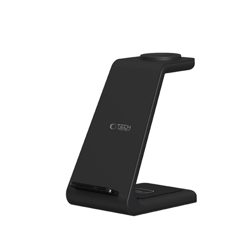TECH-PROTECT QI15W-A36 3-в-1 безжично зарядно за Apple (черно) - TECH-PROTECT QI15W-A36 3-в-1 безжично зарядно за Apple (черно) - 5906302372140