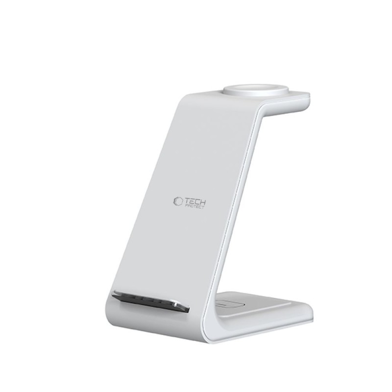 TECH-PROTECT QI15W-A36 3в1 безжично зарядно за Apple (бяло) - TECH-PROTECT QI15W-A36 3в1 безжично зарядно за Apple (бяло) - 5906302372157
