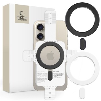 TECH-PROTECT MMP-100 Магнитен MagSafe пръстен (2 броя) Черен & Бял