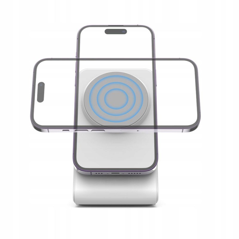 TECH-PROTECT QI15W-A38 магнитно MagSafe безжично зарядно (бяло) - TECH-PROTECT QI15W-A38 магнитно MagSafe безжично зарядно (бяло) - 5906302372201