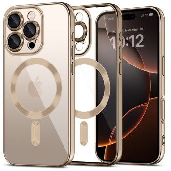 Tech-Protect MagFlex MagSafe за iPhone 16 Pro, Shiny Desert (прозрачен гръб)