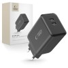 Tech-Protect NC45W-GAN 2-портова мрежова зарядна PD 45W, черна - Tech-Protect NC45W-GAN 2-портова мрежова зарядна PD 45W, черна - 5906302372386
