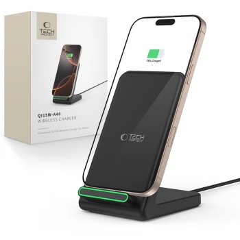 TECH-PROTECT QI15W-A40 безжично зарядно 15W Черно