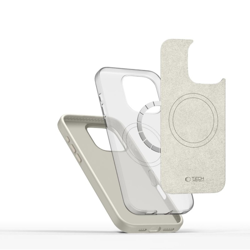 TECH-PROTECT Silicone Pure MagSafe за iPhone 16 Pro Cosmic Latte - 5906302372584