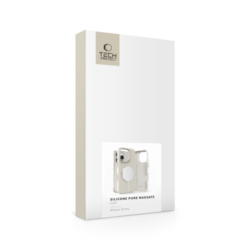 TECH-PROTECT Silicone Pure MagSafe за iPhone 16 Pro Cosmic Latte - 5906302372584