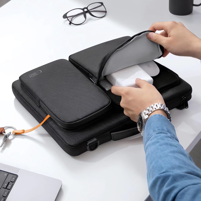 Tech-Protect Defender Bag за лаптоп 15–16 инча черна - Tech-Protect Defender Bag за лаптоп 15–16 инча черна - 5906302372959