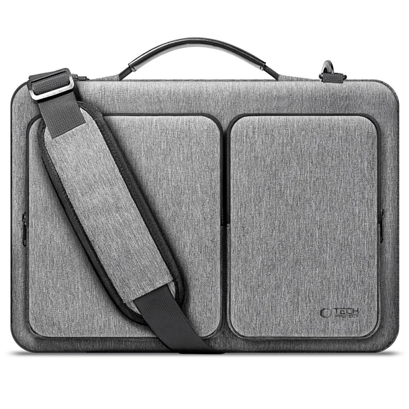 Tech-Protect Defender Bag за лаптоп 15–16 инча, Crayon Grey - Tech-Protect Defender Bag за лаптоп 15–16 инча, Crayon Grey - 5906302372966