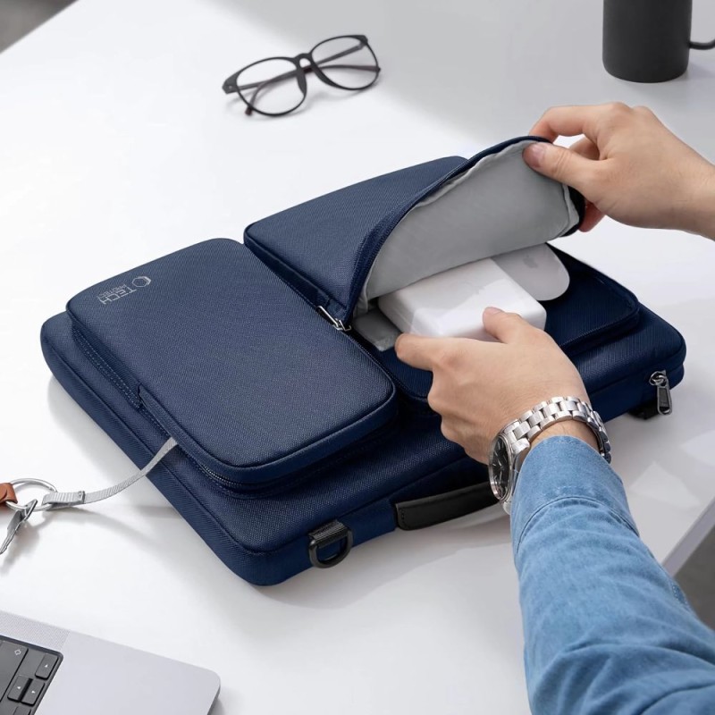 Tech-Protect Defender чанта за лаптоп 15–16 Navy Blue - Tech-Protect Defender чанта за лаптоп 15–16 Navy Blue - 5906302372973