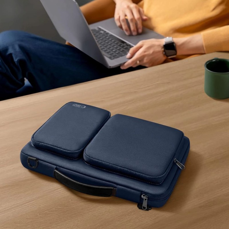 Tech-Protect Defender чанта за лаптоп 15–16 Navy Blue - Tech-Protect Defender чанта за лаптоп 15–16 Navy Blue - 5906302372973