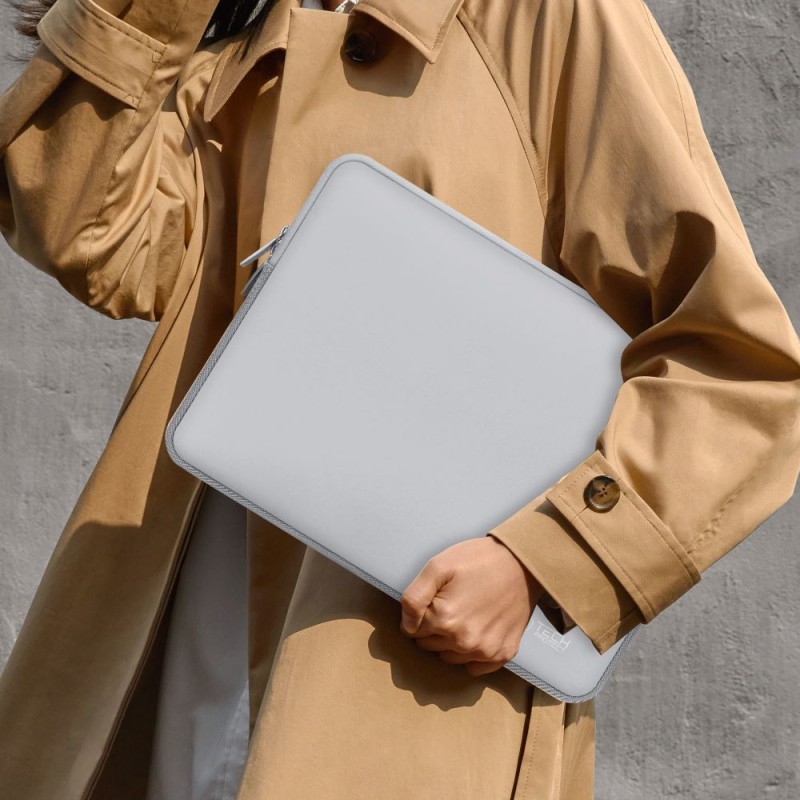 TECH-PROTECT NEOSLIM Калъф за лаптоп 13-14″ Crayon Grey (с допълнителна мини чантичка) - TECH-PROTECT NEOSLIM Калъф за лаптоп 13-14″ Crayon Grey (с допълнителна мини чантичка) - 5906302374892