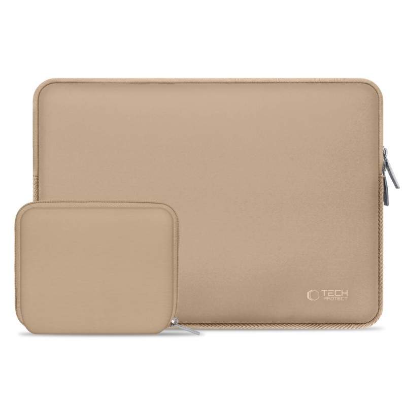 TECH-PROTECT NEOSLIM Калъф за лаптоп 13-14 Caffe Latte (комплект с mini торбичка) - TECH-PROTECT NEOSLIM Калъф за лаптоп 13-14 Caffe Latte (комплект с mini торбичка) - 5906302374915