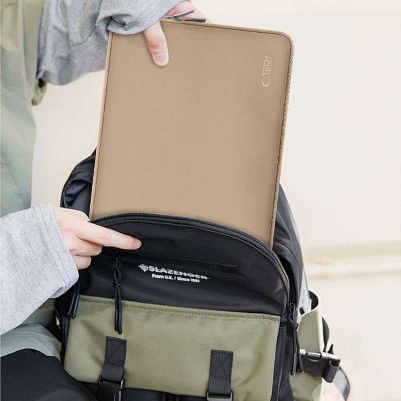 TECH-PROTECT NEOSLIM Калъф за лаптоп 13-14 Caffe Latte (комплект с mini торбичка) - TECH-PROTECT NEOSLIM Калъф за лаптоп 13-14 Caffe Latte (комплект с mini торбичка) - 5906302374915