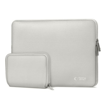 Tech-Protect NeoSlim калъф за лаптоп 15-16 инча, Crayon Grey (в комплект с мини чанта) Tech-Protect NeoSlim калъф за лаптоп 15-16 инча, Crayon Grey (в комплект с мини чанта)
