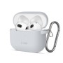 TECH-PROTECT силиконов калъф с карабинер за Apple AirPods 3 Crayon Grey (Сив)