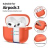 TECH-PROTECT Силиконов калъф с кука за Apple AirPods 3 неон оранжев - 5906302375134