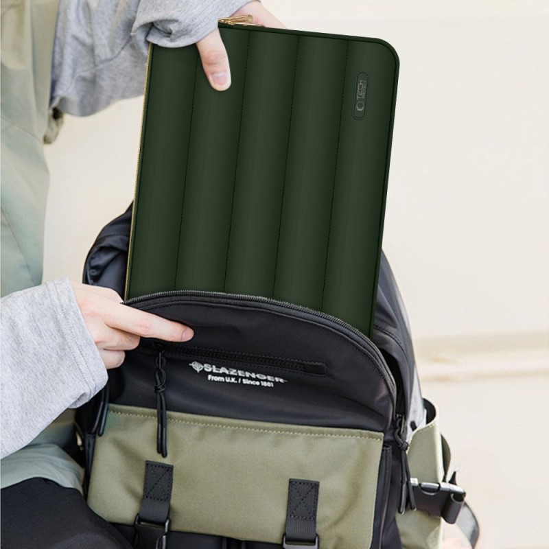 TECH-PROTECT Puffy калъф за лаптоп 15–16″ армейско зелено - TECH-PROTECT Puffy калъф за лаптоп 15–16″ армейско зелено - 5906302375318