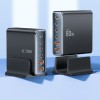 Tech-Protect DC80W-GAN Desktop зарядно с 6 порта PD 80W / QC3.0 черно - 5906302375448
